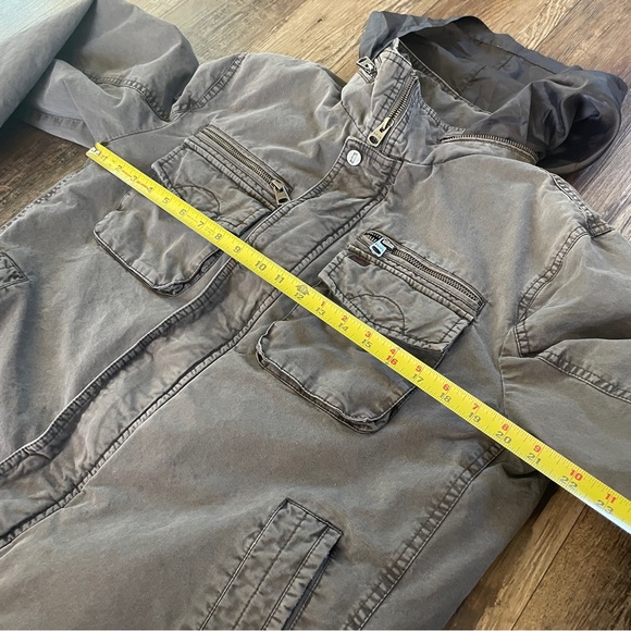 Levi’s military green warm lined jacket with hidden hood M - Picture 5 of 13